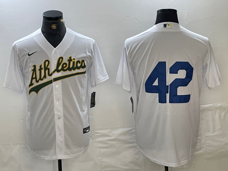 Men's Oakland Athletics White 2024 Jackie Robinson Day Home Limited Jersey
