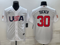 Men's 2023 World Baseball Classic Kyle Tucker USA White Jersey