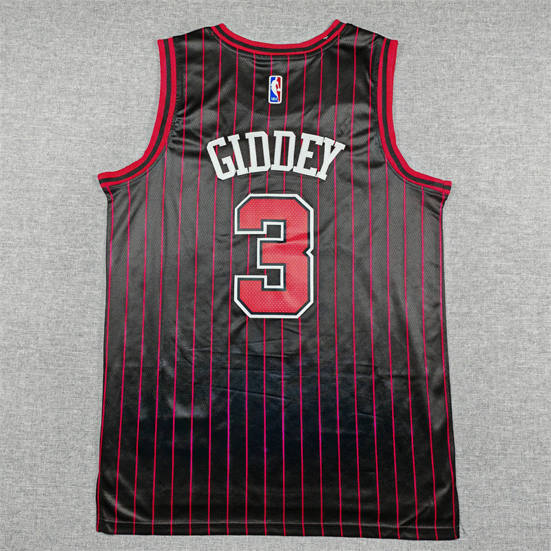 Men's Chicago Bulls Josh Giddey Black Swingman Jersey - Statement Edition