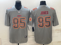 Men's Kansas City Chiefs Chris Jones Grey Game Jersey