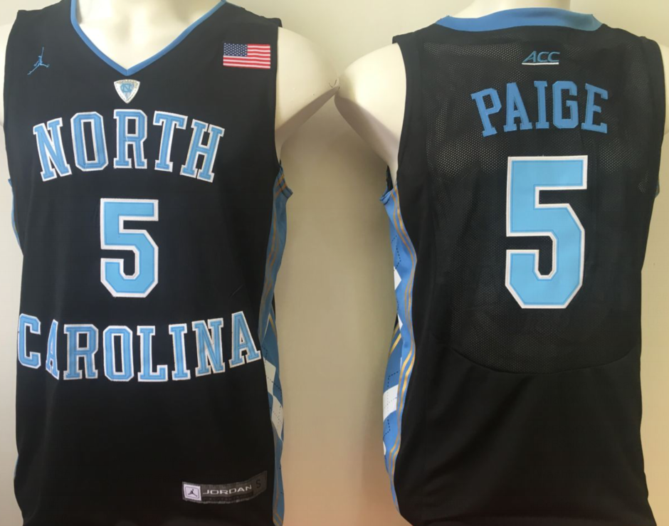 Men's North Carolina Tar Heels Marcus Paige Black Player Game Jersey