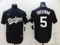 Men's Los Angeles Dodgers Freddie Freeman Black Replica Baseball Jersey