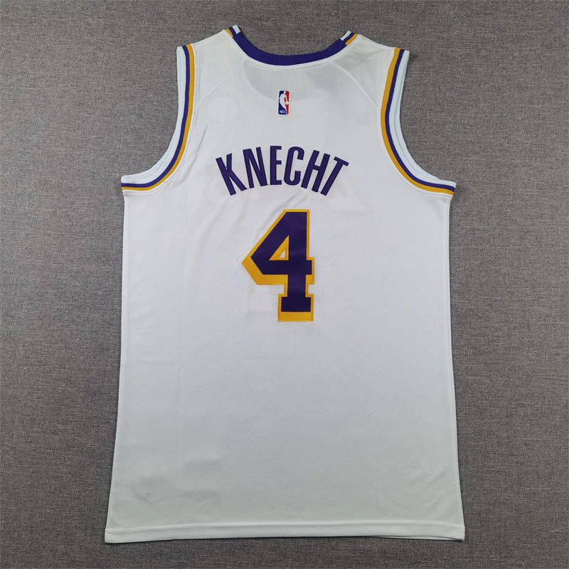 Men's Los Angeles Lakers Dalton Knecht White Swingman Jersey - Association Edition