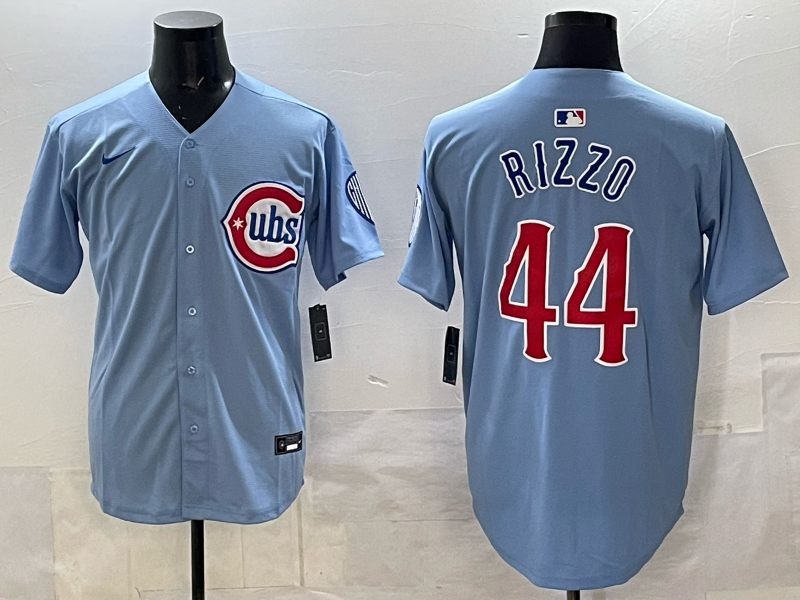 Men's Chicago Cubs Anthony Rizzo Light Blue 2nd Alternate Replica Player Jersey