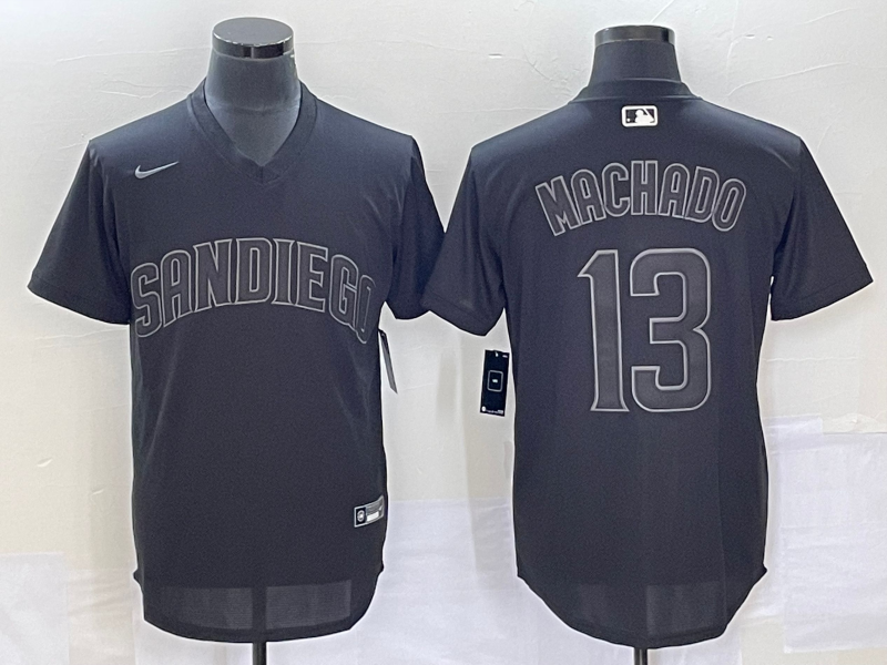 Men's San Diego Padres Manny Machado Black Inverted Legend Jersey
