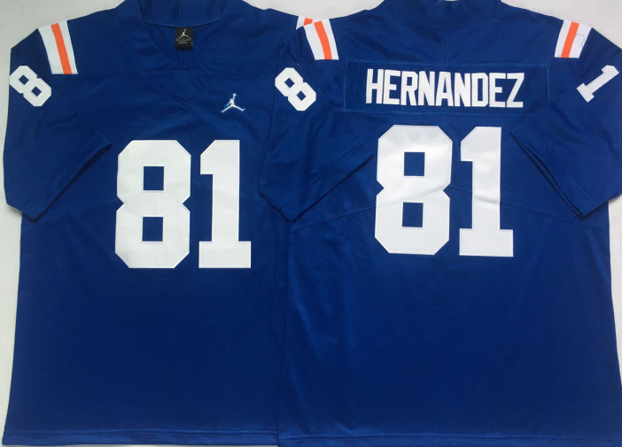 Men's Florida Gators Aaron Hernandez Royal Replica Jersey