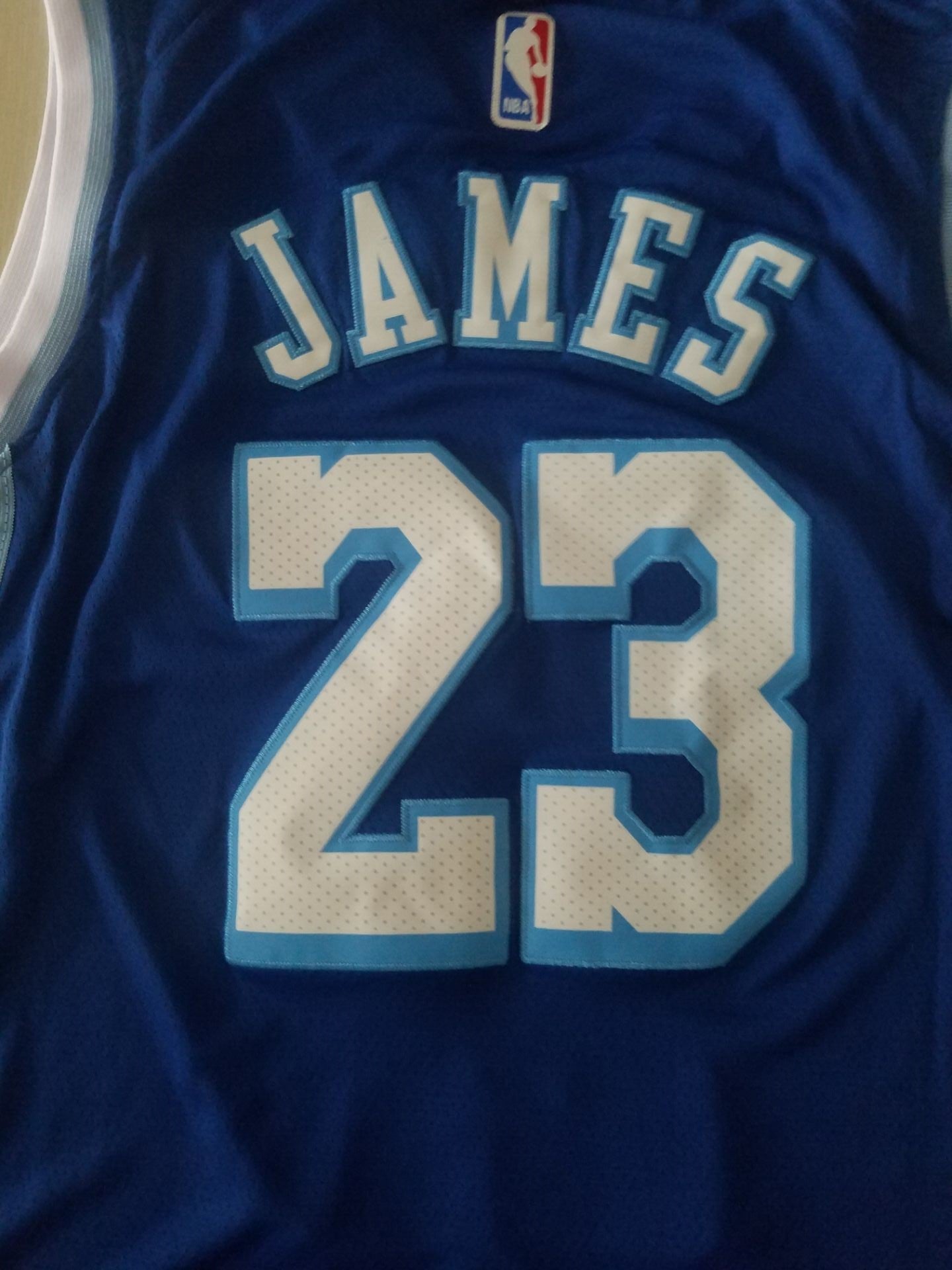 Men's Los Angeles Lakers LeBron James NBA Blue Swingman Jersey