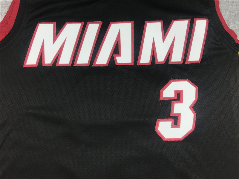 Men's Miami Heat Dwyane Wade Black 2022/23 Swingman Jersey - Icon Edition