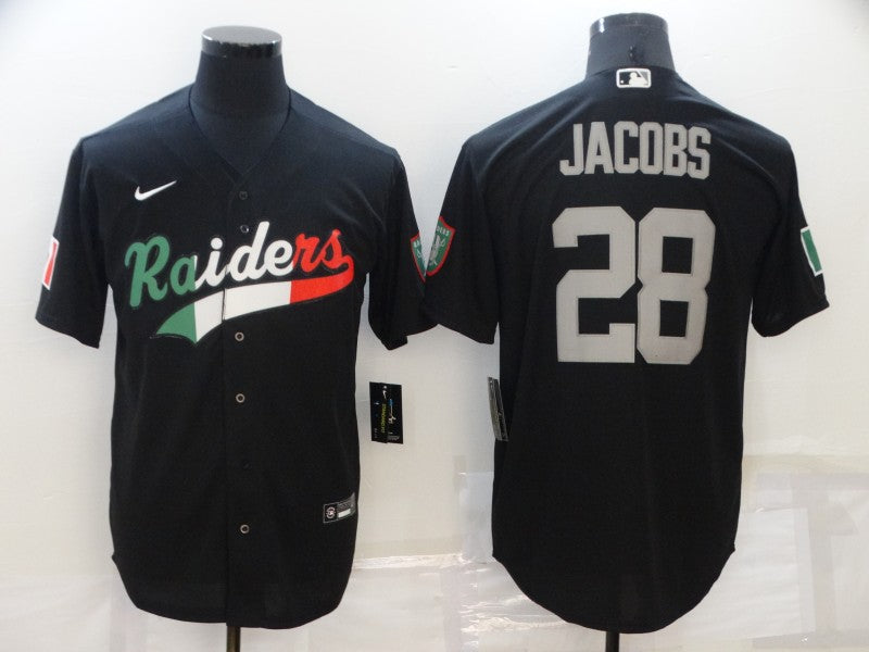 Men's Las Vegas Raiders Josh Jacobs Black Team Game Jersey Joint Edition