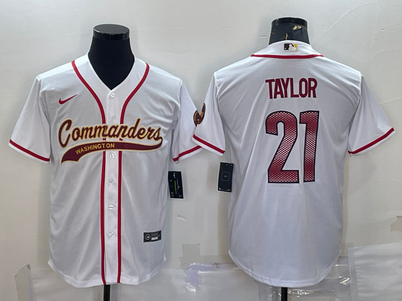Men's Washington Commanders Sean Taylor White Game Jersey Joint Edition