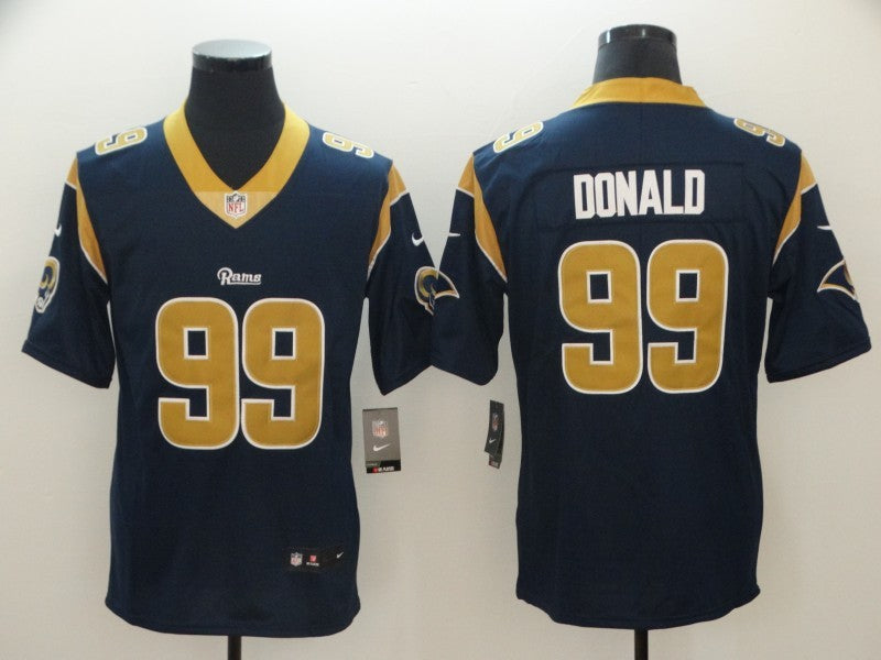 Men's Los Angeles Rams Aaron Donald Navy Game Jersey