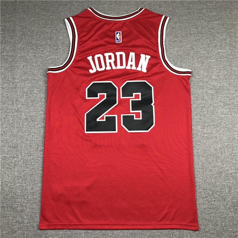 Men's Chicago Bulls Michael Jordan Red Fast Break Replica Player Jersey