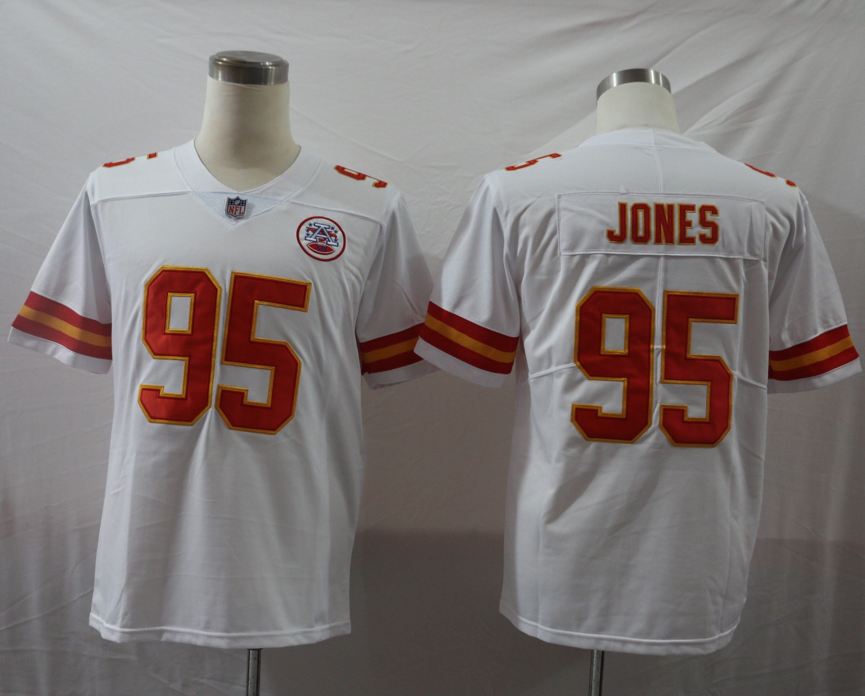Men's Kansas City Chiefs Chris Jones White Game Jersey