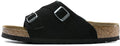 Birkenstock Zrich Soft Footbed Suede Leather 1009528 Black Sandals