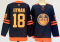Men's Edmonton Oilers Zach Hyman Fanatics Navy Player Game Jersey