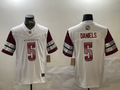 Men's Washington Commanders Jayden Daniels White Player Game Jersey