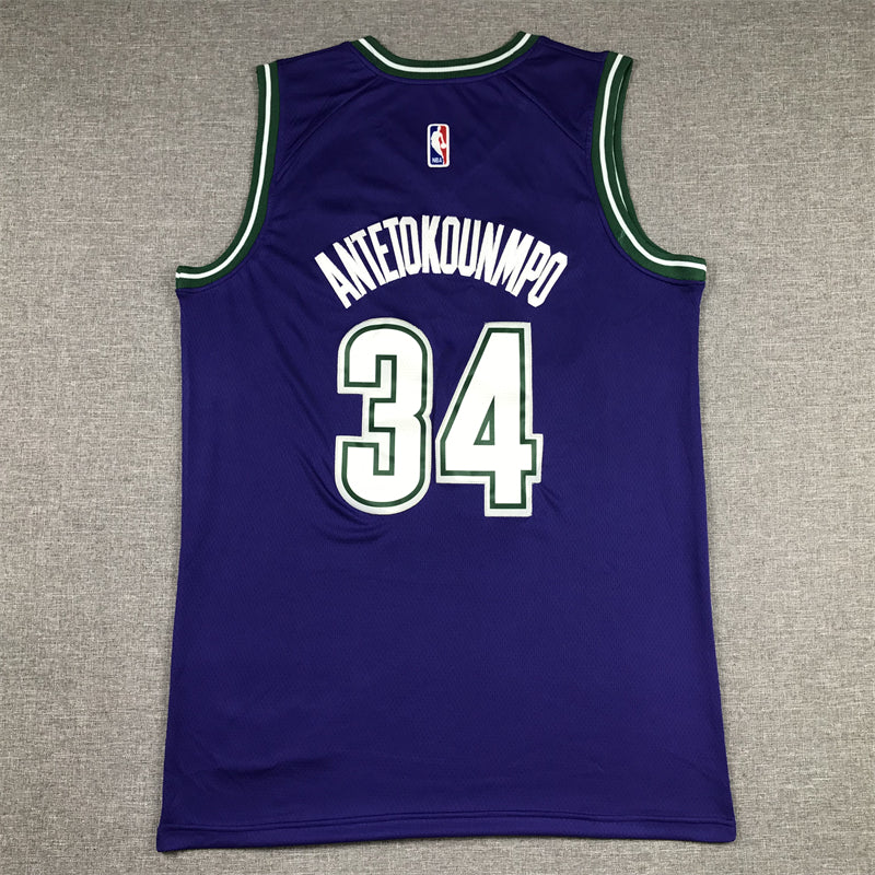 Men's Milwaukee Bucks Giannis Antetokounmpo Purple 2022/23 Swingman Jersey - Classic Edition