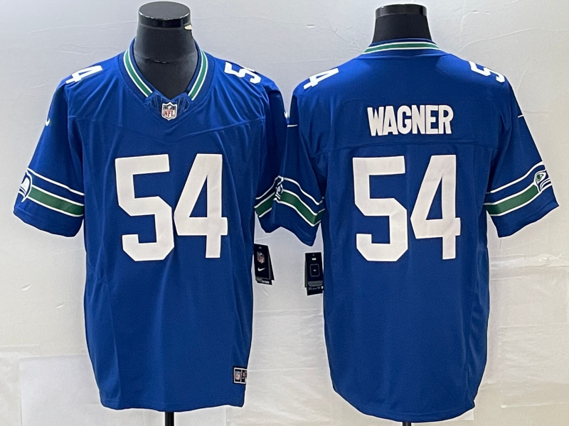 Men's Seattle Seahawks Bobby Wagner Royal Throwback Legend Player Jersey