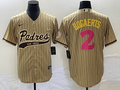 Men's San Diego Padres Xander Bogaerts Tan Replica Player Jersey Joint Edition