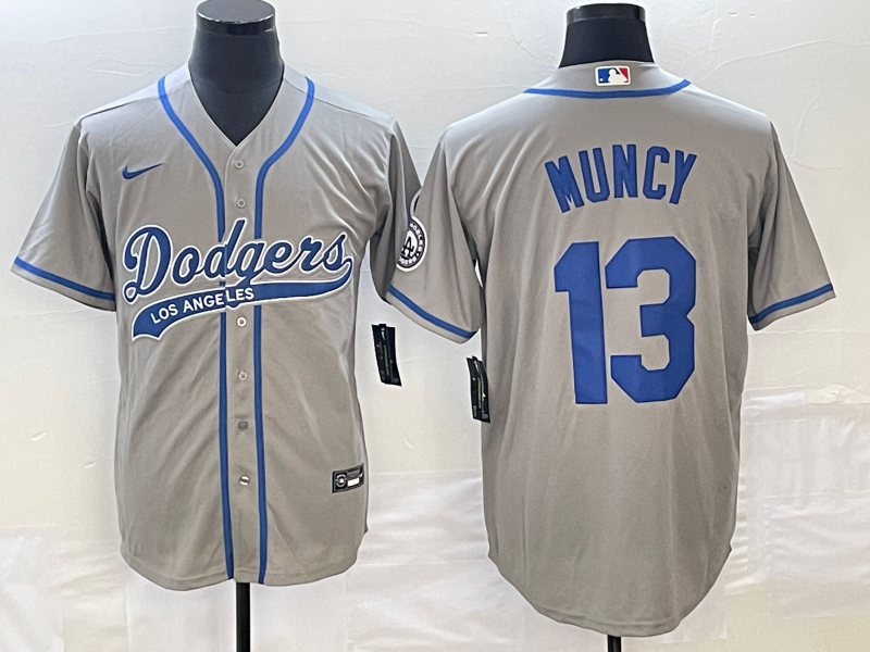 Men's Los Angeles Dodgers Max Muncy Gray Player Jersey Joint Edition