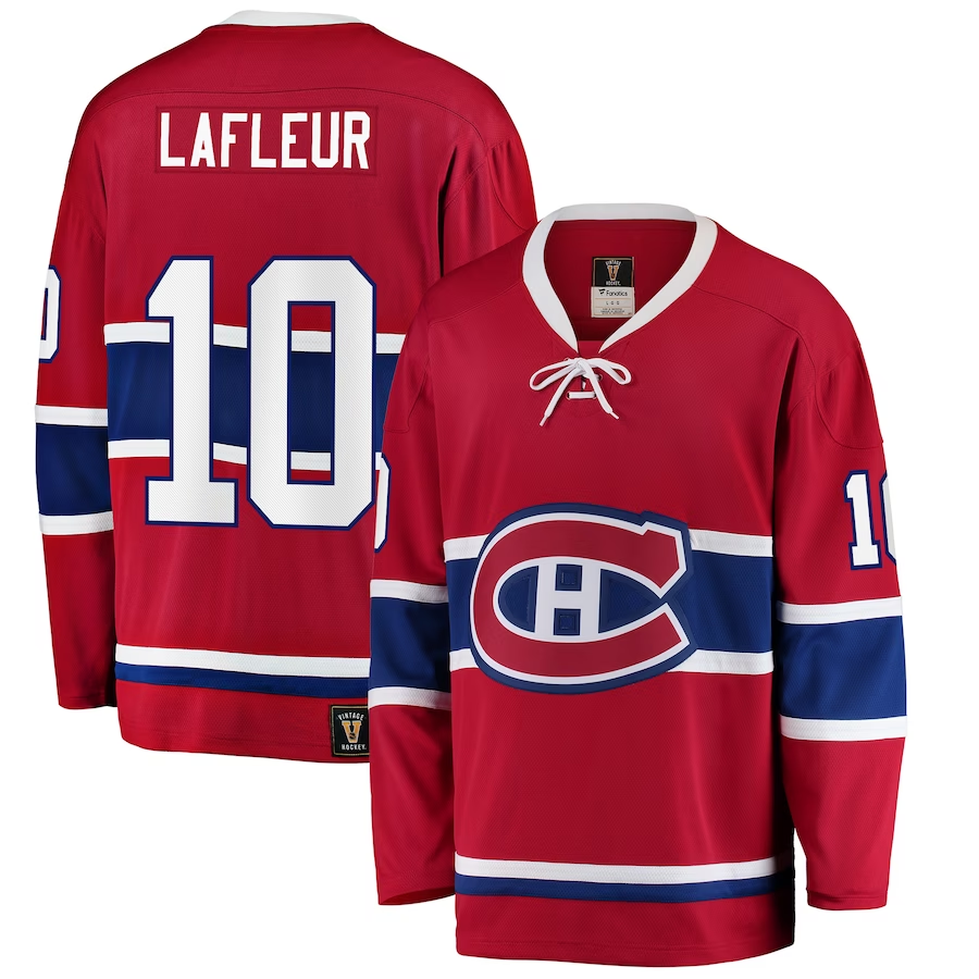 Men's Montreal Canadiens Guy Lafleur Red Player Game Jersey