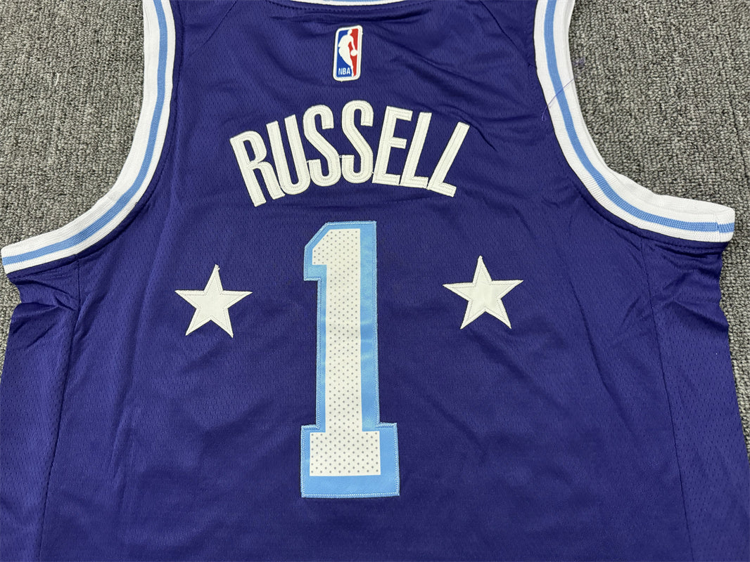 Men's Los Angeles Lakers D'Angelo Russell Purple Swingman Jersey