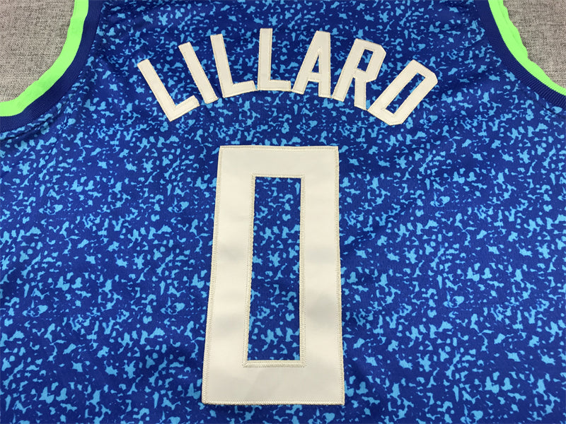 Men's Milwaukee Bucks Damian Lillard Blue 2023/24 Swingman Jersey - City Edition