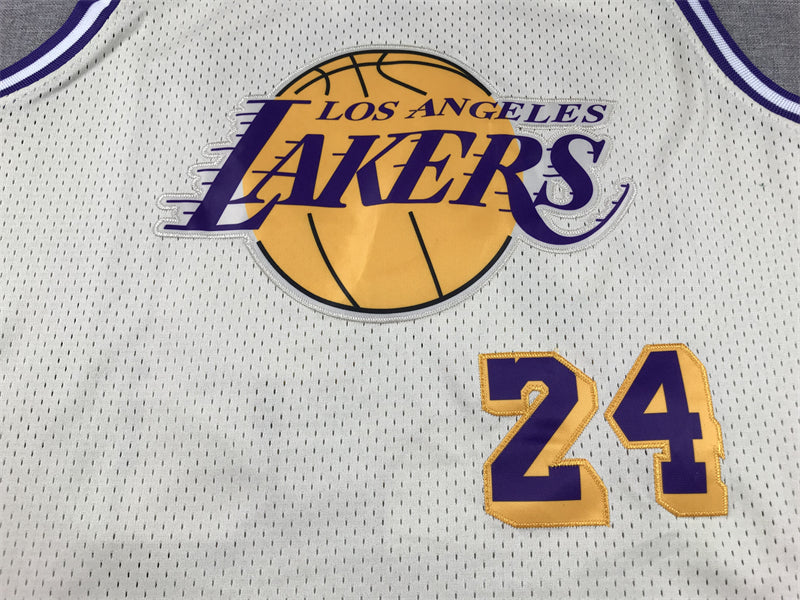 Men's Los Angeles Lakers Kobe Bryant Cream Hardwood Classics Swingman Jersey