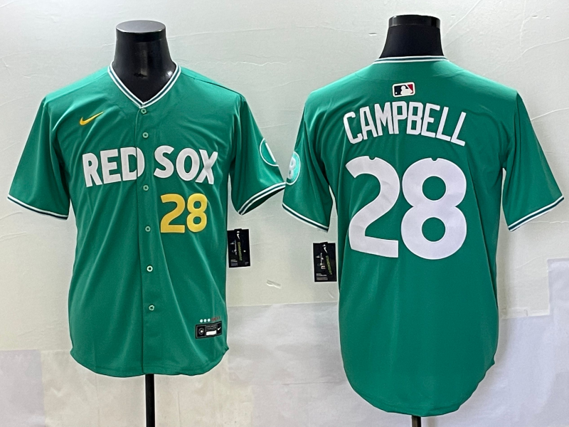 Men's Boston Red Sox Kristian Campbell Green 2025 City Connect Replica Player Jersey