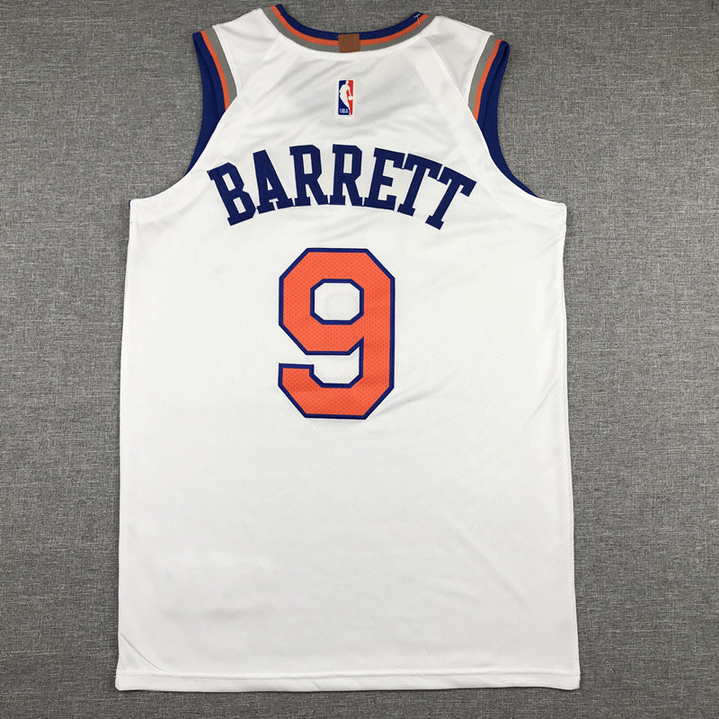 Men's New York Knicks RJ Barrett White 2019 NBA Draft First Round Pick Jersey