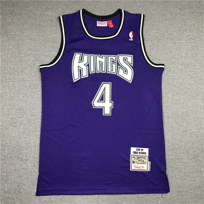 Men's Sacramento Kings Chris Webber purple Retro jersey