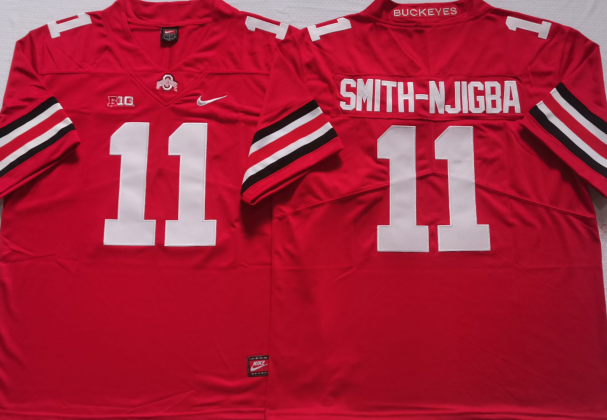 Men's Ohio State Buckeyes Jaxon Smith-Njigba Scarlet Player Game Jersey