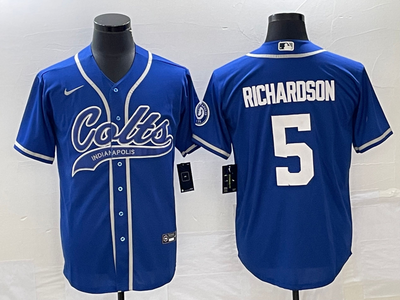 Men's Indianapolis Colts Anthony Richardson Royal Game Jersey Joint Edition