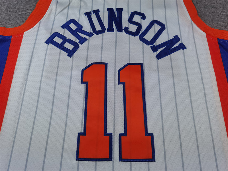 Men's New York Knicks Jalen Brunson White 2024/25 Swingman Player Jersey - City Edition