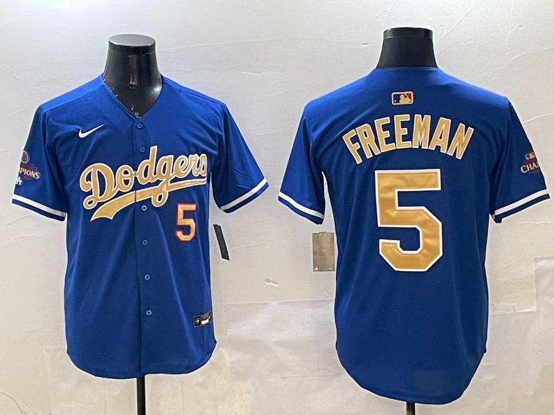 Men's Los Angeles Dodgers Freddie Freeman Royal 2025 Gold Collection Limited Jersey
