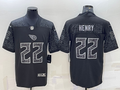 Men's Tennessee Titans Derrick Henry Black Retired Player RFLCTV Limited Jersey