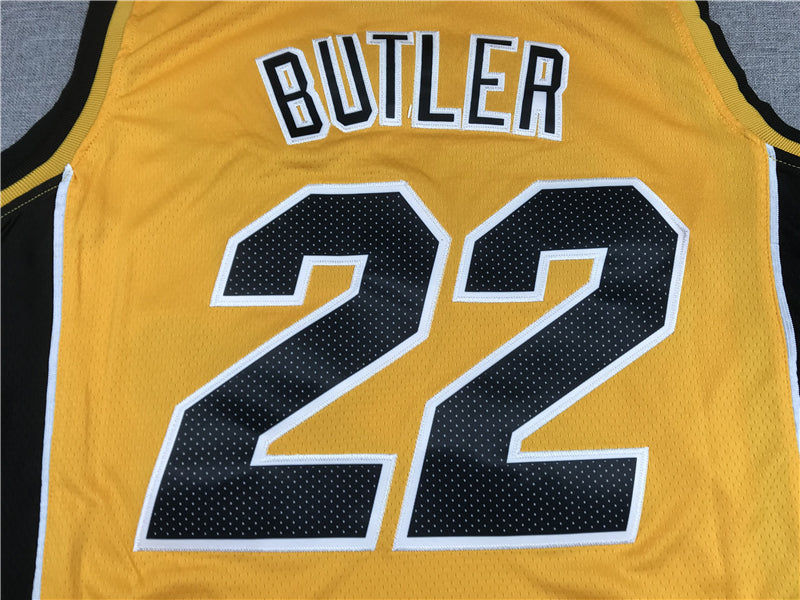 Men's Miami Heat Jimmy Butler NBA Yellow Swingman Jersey
