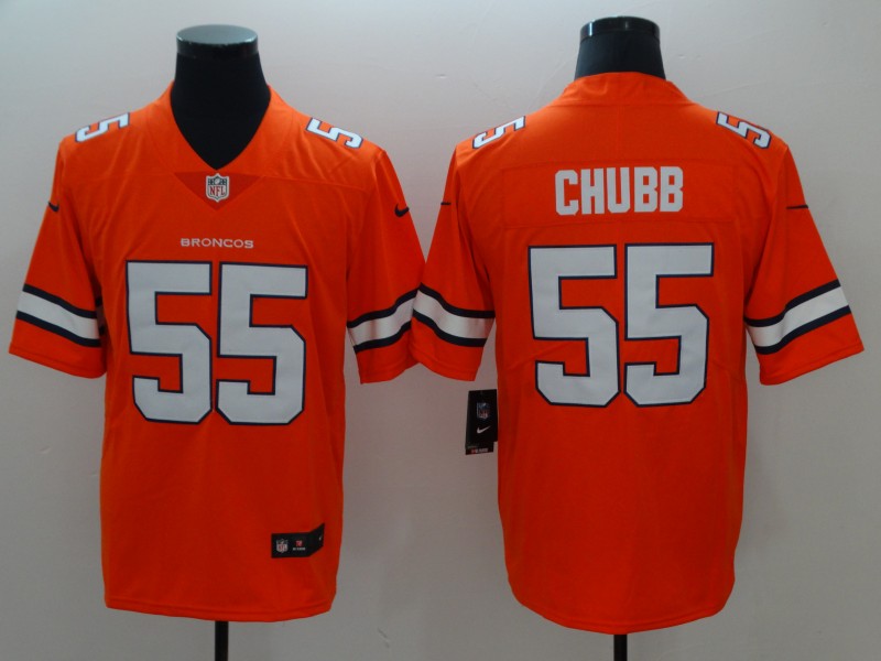 Men's Denver Broncos Bradley Chubb Orange Game Player Jersey