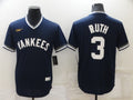 Men's New York Yankees Babe Ruth Navy Stitched Jersey