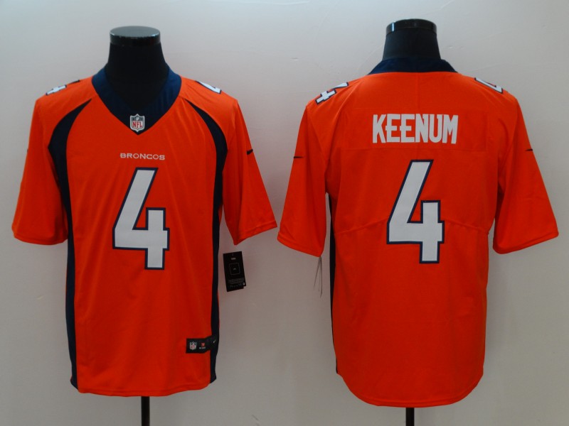 Men's Denver Broncos Case Keenum Orange Game Jersey