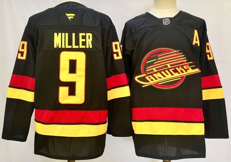 Men's Vancouver Canucks JT Miller Fanatics Black Alternate Premium Jersey