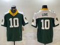 Men's Green Bay Packers Jordan Love Green Team Game Jersey