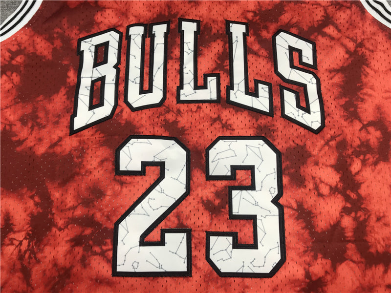 Men's Chicago Bulls Michael Jordan Red Galaxy Swingman Jersey