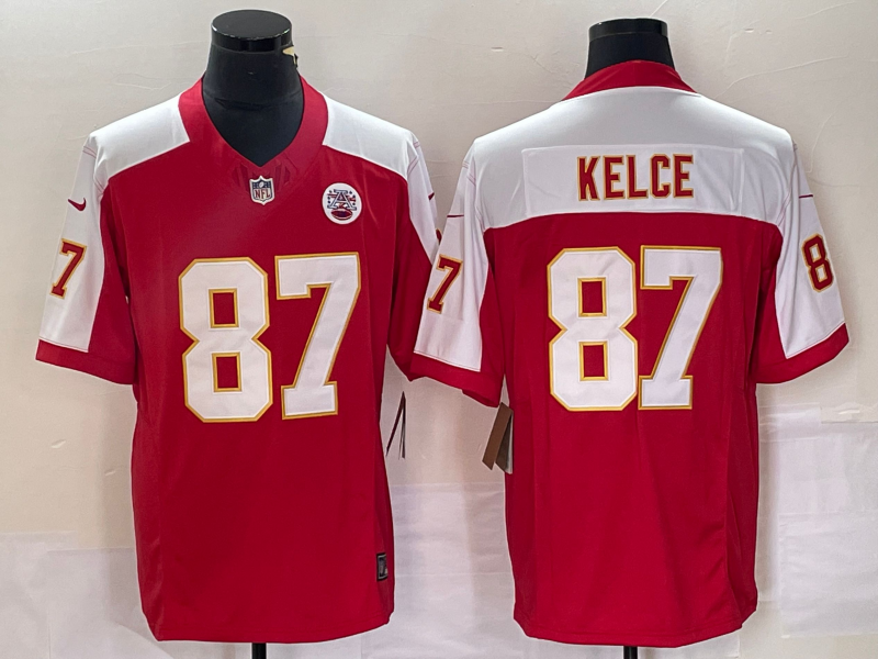 Men's Kansas City Chiefs Travis Kelce Red Player Game Jersey