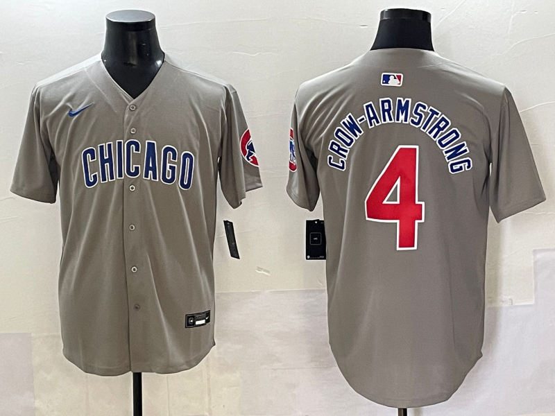 Men's Chicago Cubs Pete Crow-Armstrong Gray Game Player Jersey