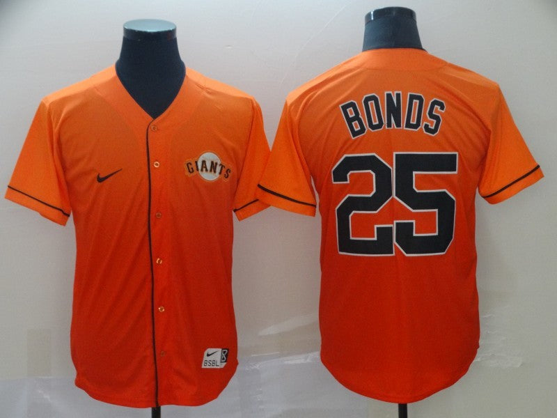 Men's San Francisco Giants Barry Bonds Orange Stitched Jersey