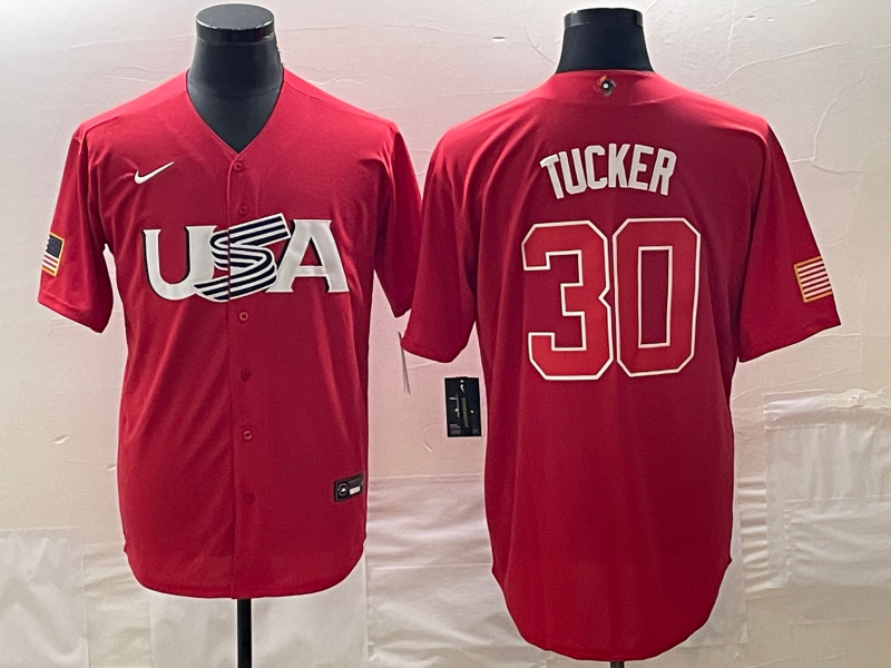 Men's 2023 World Baseball Classic Kyle Tucker USA Red Jersey
