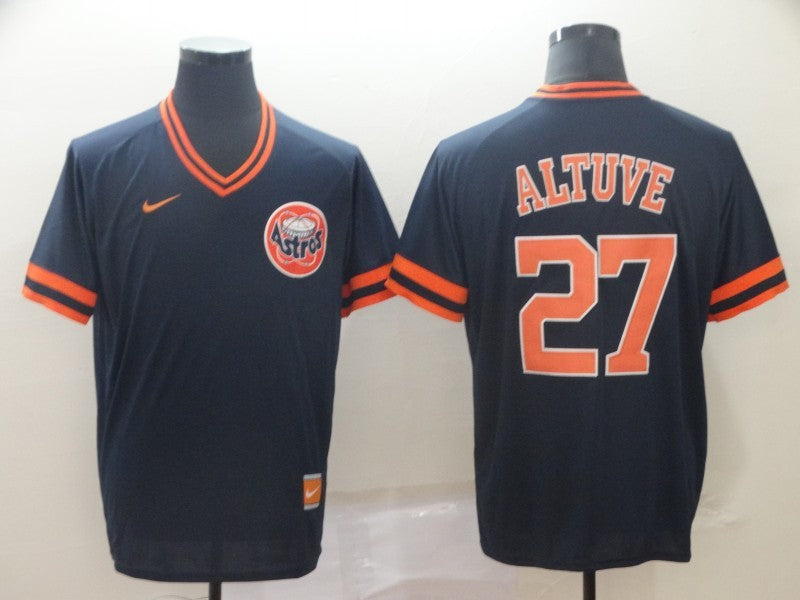 Men's Houston Astros Jose Altuve Navy Authentic Game Jersey