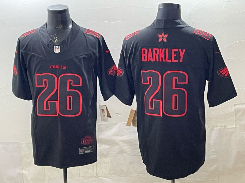 Men's Philadelphia Eagles Saquon Barkley Black Alternate Game Jersey