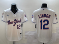 Men's New York Mets Francisco Lindor White Replica Player Jersey